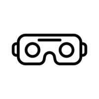 las gafas son un icono de vector virtual. ilustración de símbolo de contorno aislado