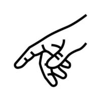 touch with finger line icon vector illustration