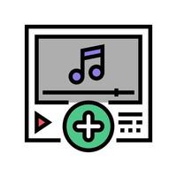 music content ugc color icon vector illustration