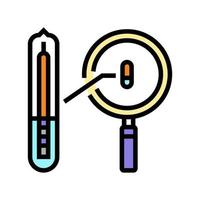 Investigando la ilustración del vector del icono de color del chip rfid