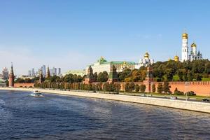 view of Kremlin embankment of Moskva River photo