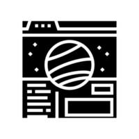 web site planetarium line icon vector illustration