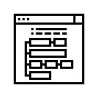 programa jerarquía línea icono vector ilustración