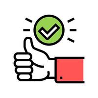 gesture good and approved color icon vector illustration