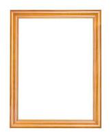 empty wide varnished brown wooden picture frame photo