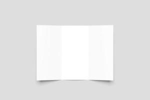 TRIFOLD BROCHURE A4 BLANK MOCKUPS photo