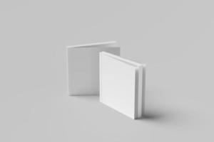 maqueta en blanco de folleto cuadrado plegable foto