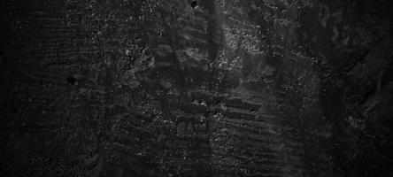 fondo de piedra negra oscura. textura de hormigón negro aterrador. fondo de pared de piedra. foto