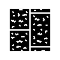 ilustración de vector de icono de glifo de piso de corcho