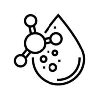 Ilustración de vector de icono de línea de gota de queratina de aceite