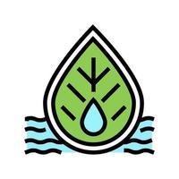 quality of waste water and surrounding water color icon vector illustration