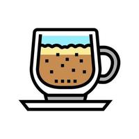 ilustración de vector de icono de color de café con leche