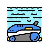 robot cleaner pool color icon vector illustration