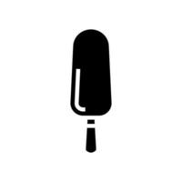 helado de chocolate glifo icono vector ilustración