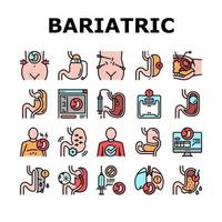 Bariatric Surgery Collection Icons Set Vector