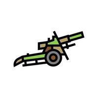 artillery war weapon color icon vector illustration