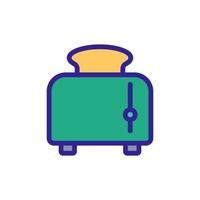 toaster with finished product icon vector outline illustration