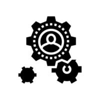 working mechanism colleague glyph icon vector illustration