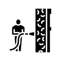 ecowool insulation glyph icon vector illustration