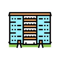 cooperative house color icon vector illustration