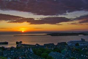 heligoland - isla duna - amanecer foto