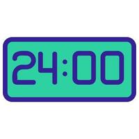 Electronic clock icon vector. Isolated contour symbol illustration vector