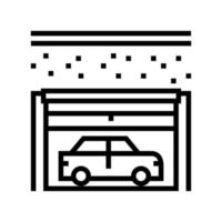 underground car parking line icon vector illustration