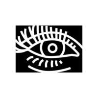 false eyelashes glyph icon vector illustration