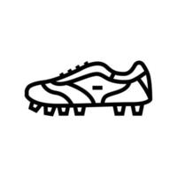sneaker shoe soccer player line icon vector illustration