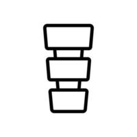 multi level vase icon vector outline illustration