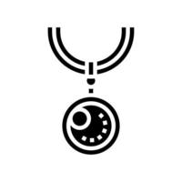 Ilustración de vector de icono de línea de joyería colgantes