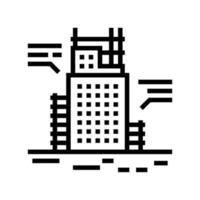 building engineering line icon vector illustration