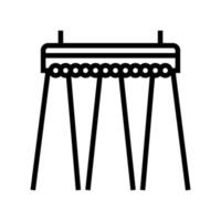 multicolored concert lighting line icon vector illustration