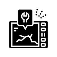 electronic gadget repair glyph icon vector illustration