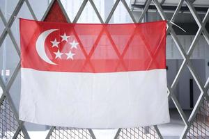 Singapore flags for celebration national day photo