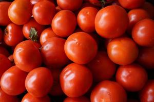 Beautiful red Tomatoes, Vegetarian Background, Natural, Healthy Ketchup
