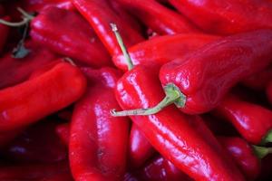 Red hot chili peppers vegetable,Street vegetable market photo