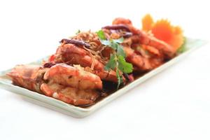 Thai food, shrimp ,with chili pepper photo