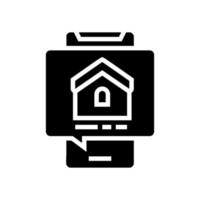 mobile phone house buy correspondence glyph icon vector illustration