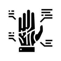 palmistry astrological glyph icon vector illustration