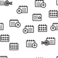 Schedule Vector Seamless Pattern