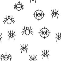 Spider Vector Seamless Pattern