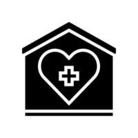 home care service glyph icon vector illustration