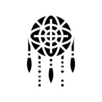 dream catcher glyph icon vector illustration