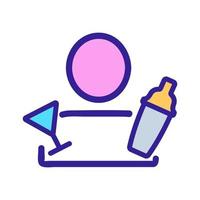 bartender workplace icon vector outline illustration