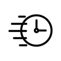 ejecuta el vector de icono de tiempo. ilustración de símbolo de contorno aislado