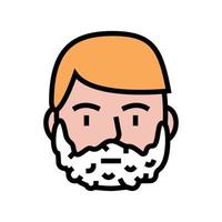 foam for shave on man face color icon vector illustration