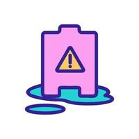 Wet cleaning icon vector. Isolated contour symbol illustration vector