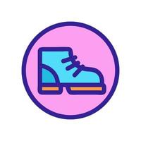 Protective icon vector shoes. Isolated contour symbol illustration