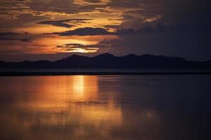 sunset on the beach photo